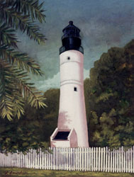 Key West Lighthouse, an Oil Painting by Linda Amundsen